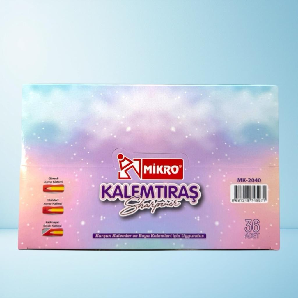 MİKRO 2040 PASTEL KALEMTRAŞ 36’LI PAKET